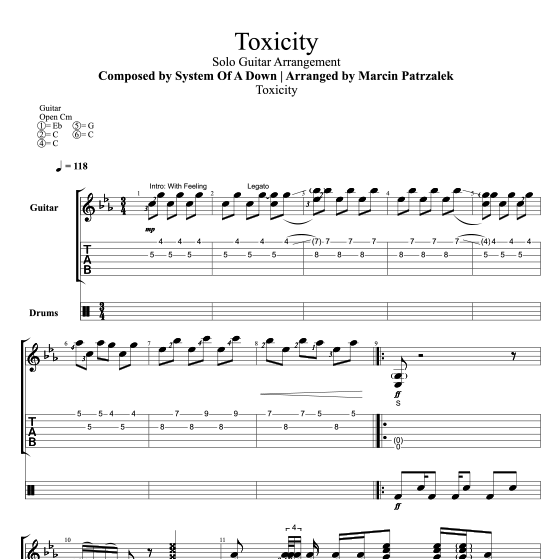 system of a down toxicity guitar pro tab download
